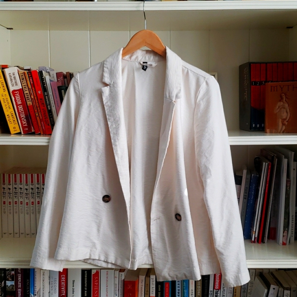 Cream Oversized Blazer